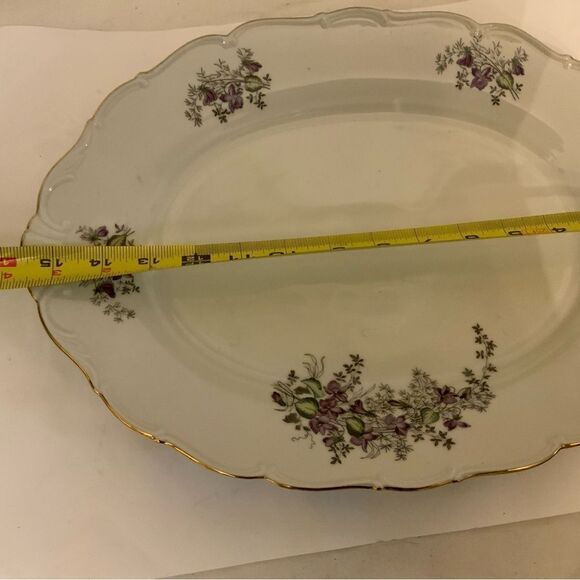 VINTAGE TOSCPORT CZECHOSLOVAKIA FINE CHINA PLATTER. SPRING VALLEY Stamped.k3 - Picture 4 of 6